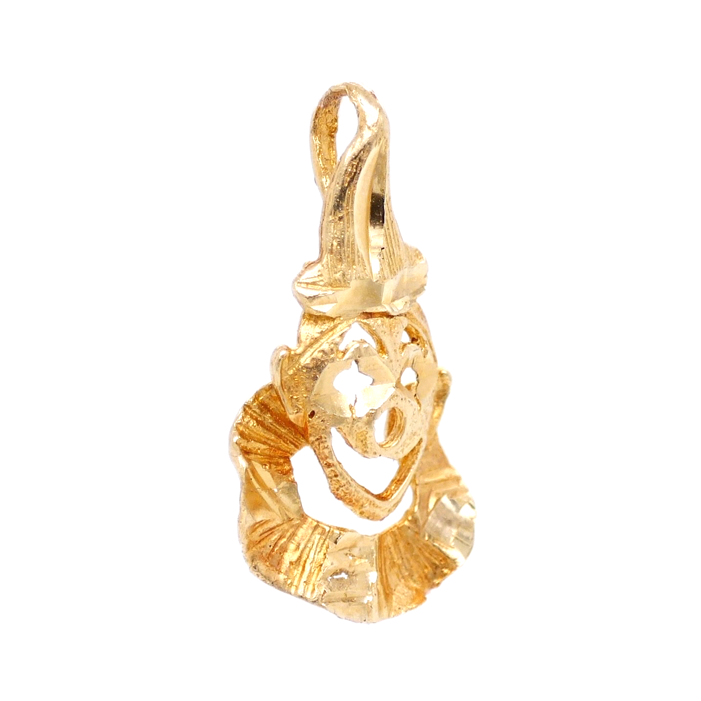Vintage 14K Gold Clown Face Charm