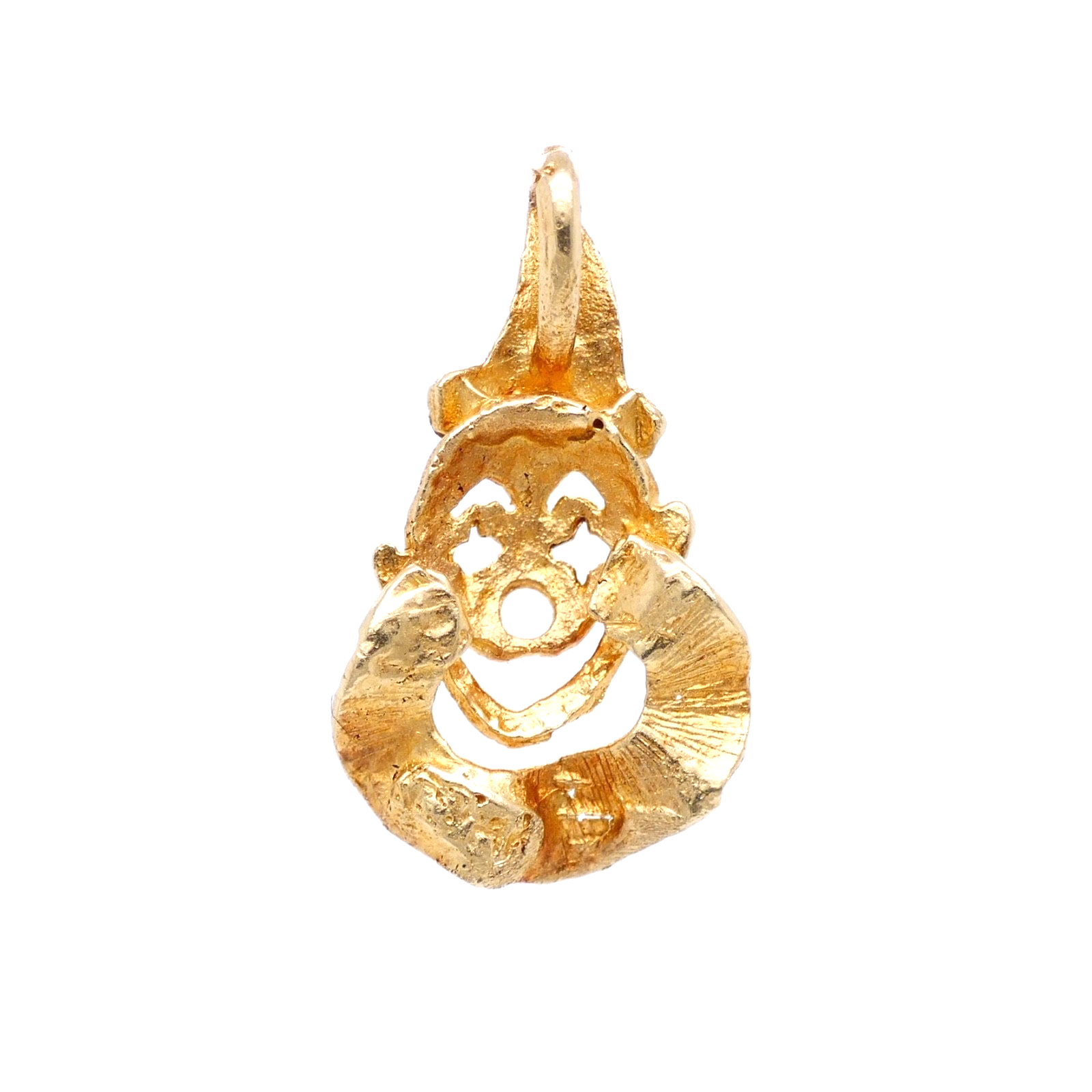 Vintage 14K Gold Clown Face Charm