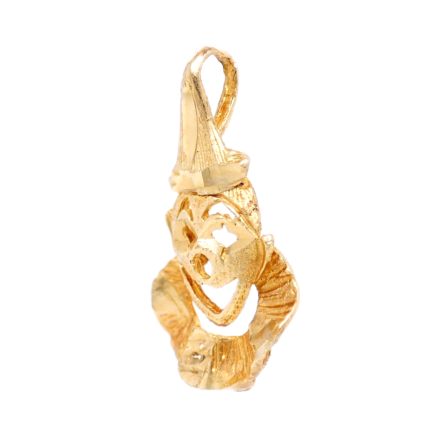Vintage 14K Gold Clown Face Charm