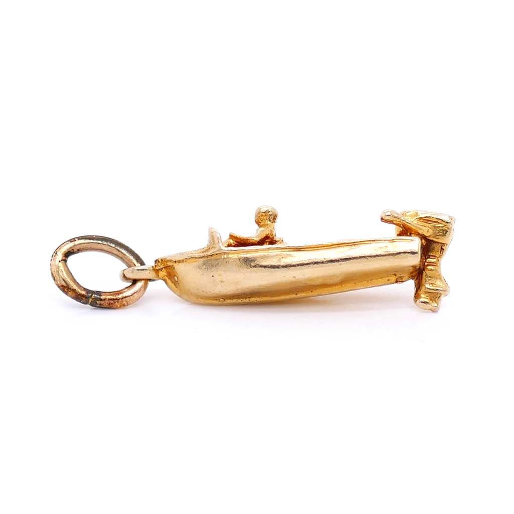 Vintage 14K Gold Boat Charm