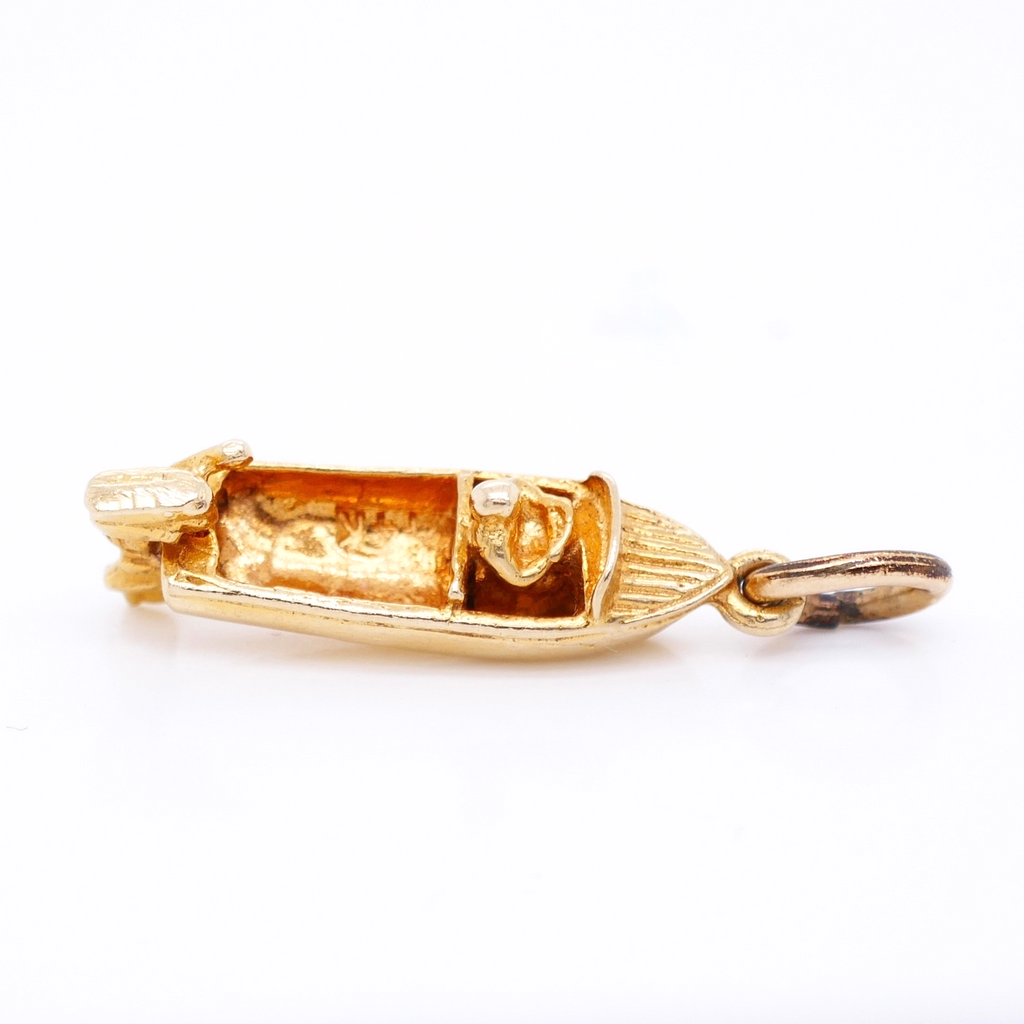 Vintage 14K Gold Boat Charm