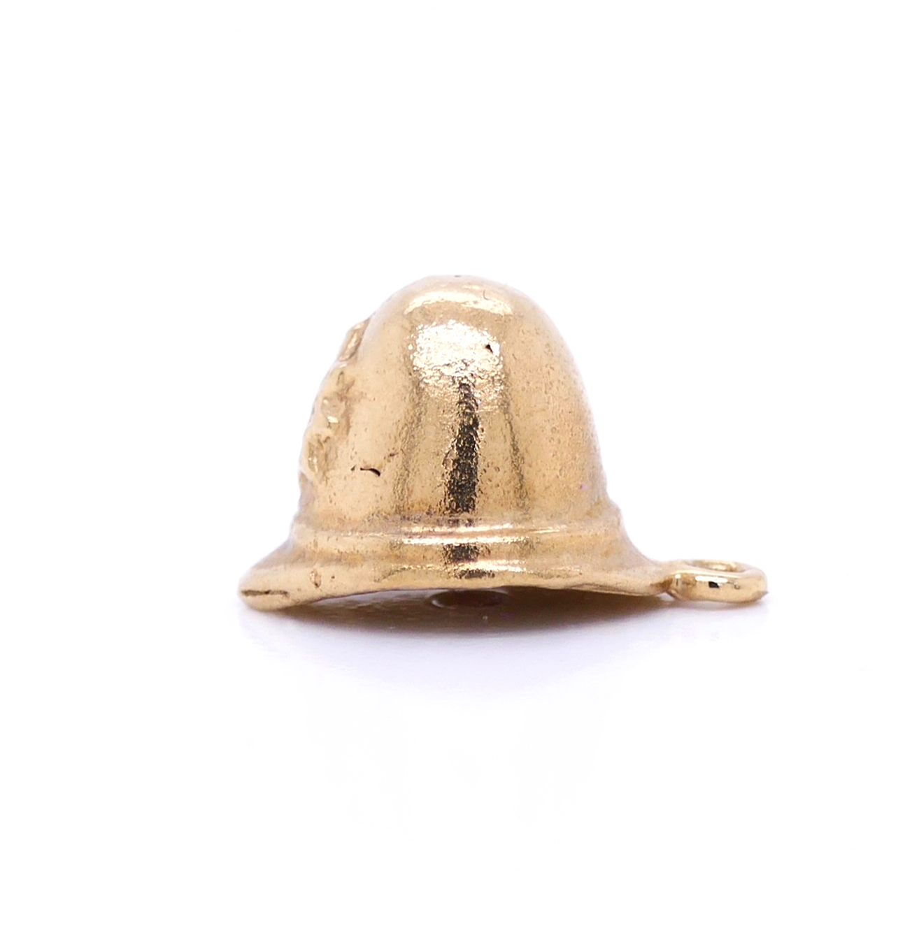 Vintage 9K Gold British Police Officer Helmet Charm