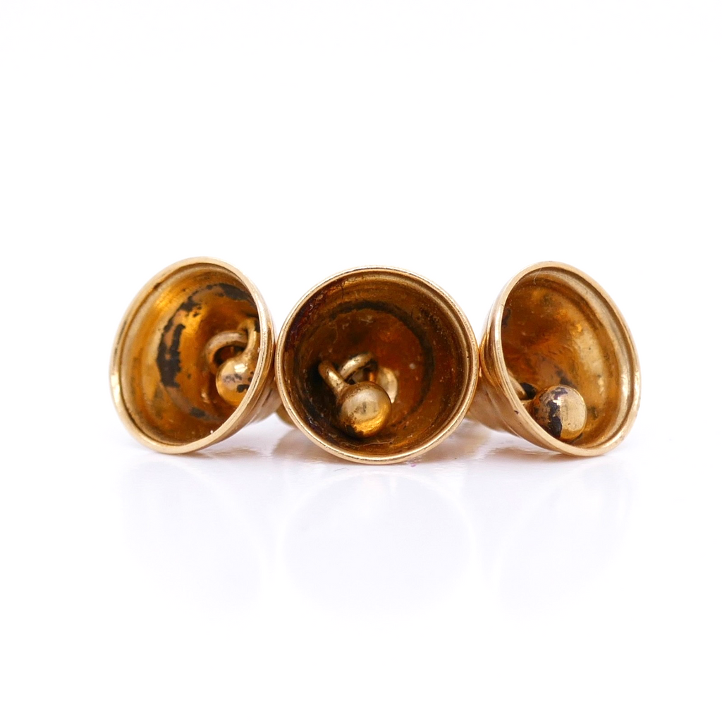 Vintage 14K Gold Triple Bell Charm
