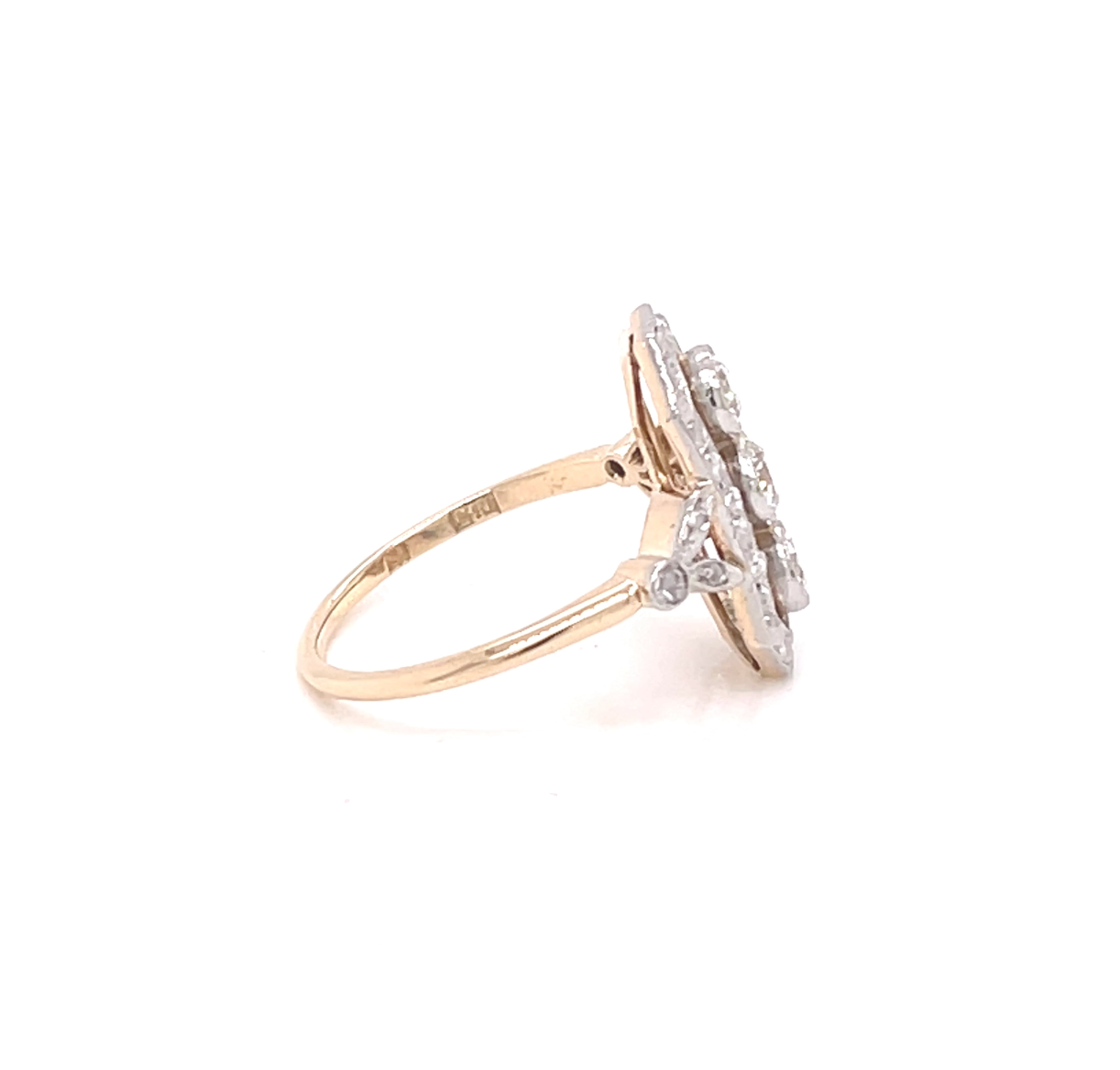 Vintage Art Deco 14K Gold & Diamond Ring