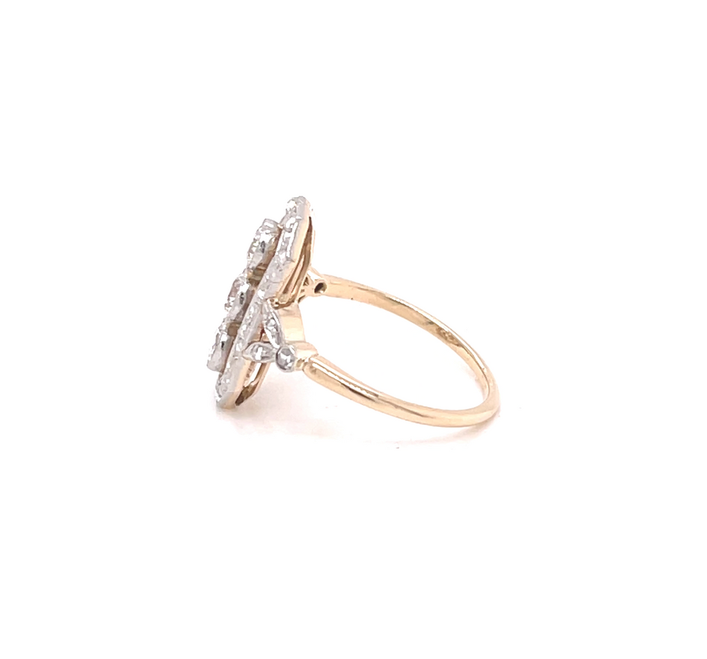 Vintage Art Deco 14K Gold & Diamond Ring