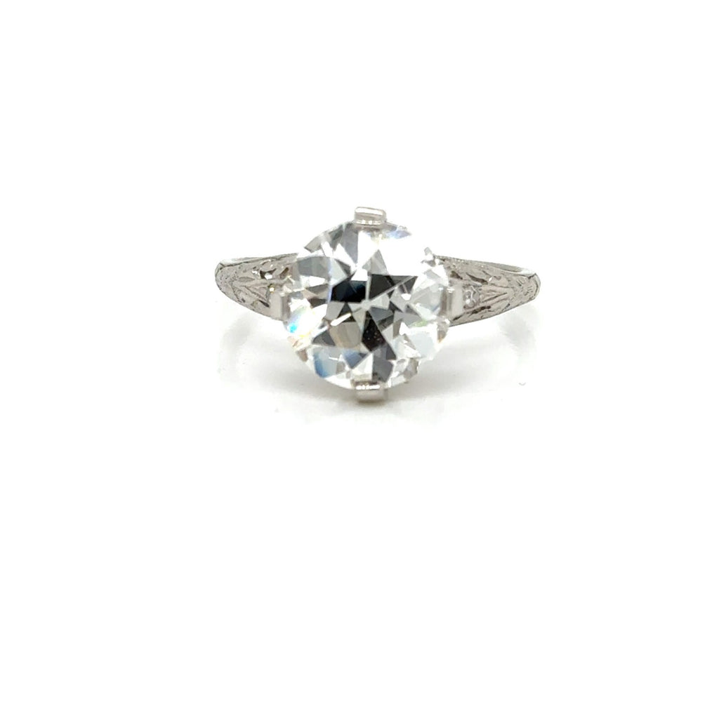 Vintage Platinum OEC 5.13 ct Diamond Ring Size 9.25