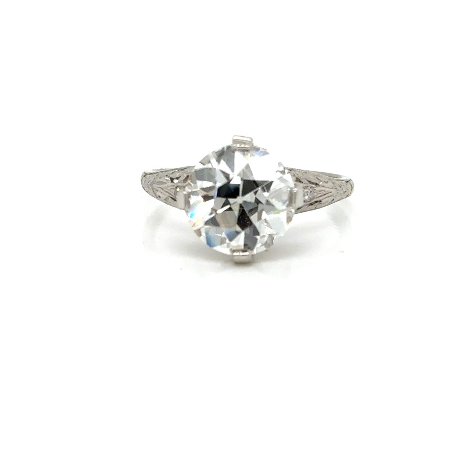 Vintage Platinum OEC 5.13 ct Diamond Ring Size 9.25