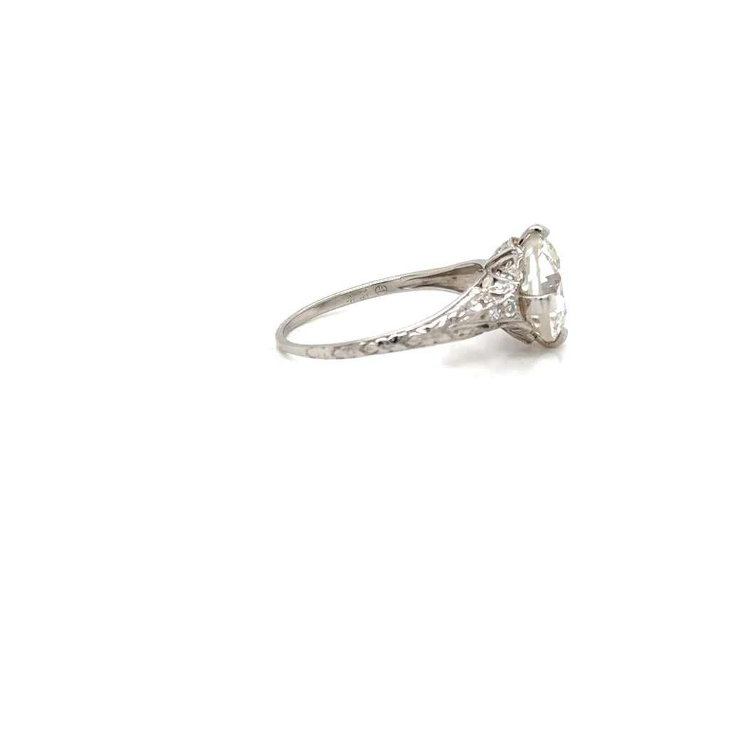Vintage Platinum OEC 5.13 ct Diamond Ring Size 9.25