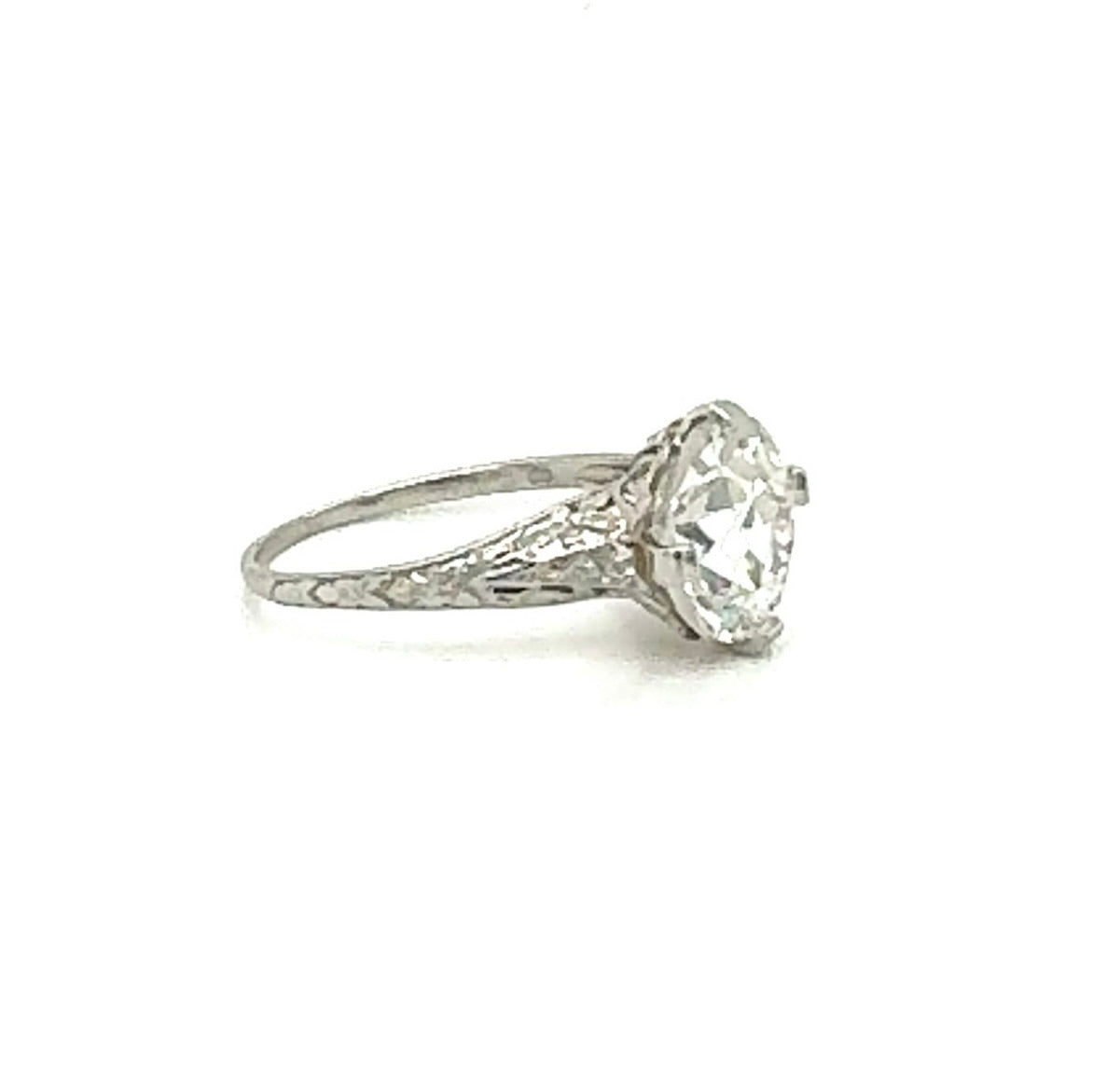 Vintage Platinum OEC 5.13 ct Diamond Ring Size 9.25