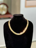 13mm Miami Cuban Royal Link Chain Necklace Solid 14K Yellow Gold 23 in