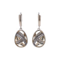 David Yurman Papyrus Earrings Sterling Silver & Pave Diamonds