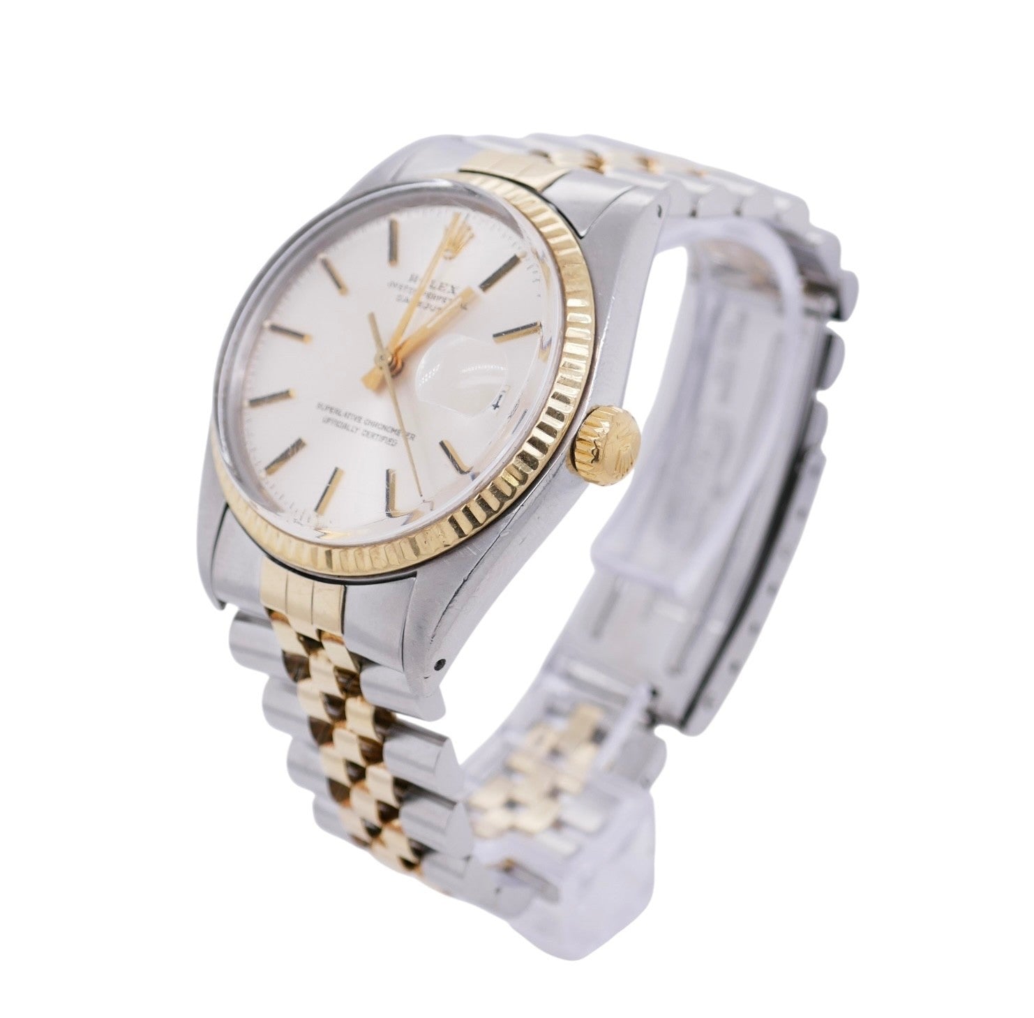 1979 Oyster Perpetual Date Just 16013 Rolex Watch 18k Gold & Stainless Steel