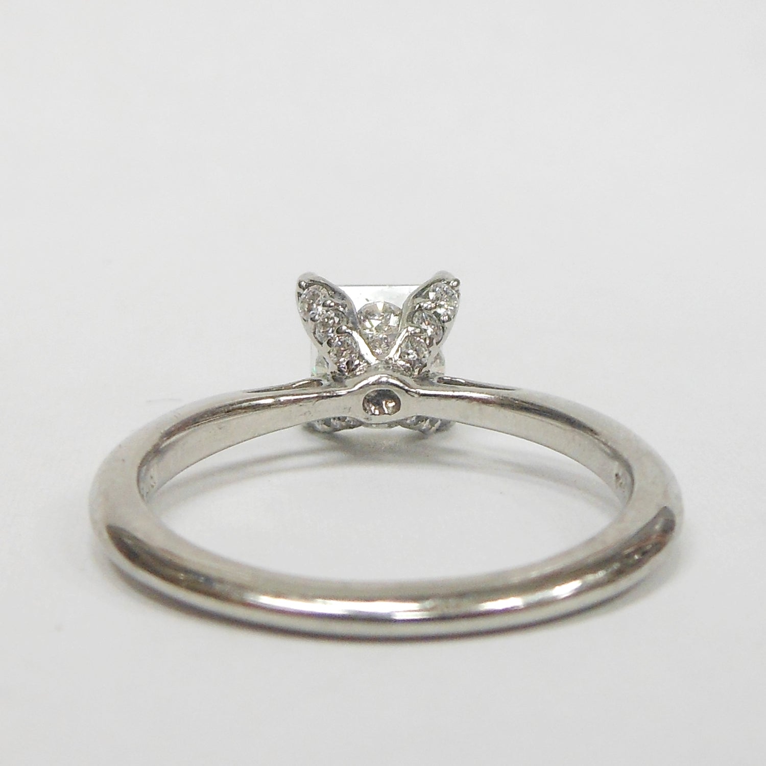 Ritani Platinum Engagement Ring for 1-1.25 ct Diamond–CZ Size 7.5