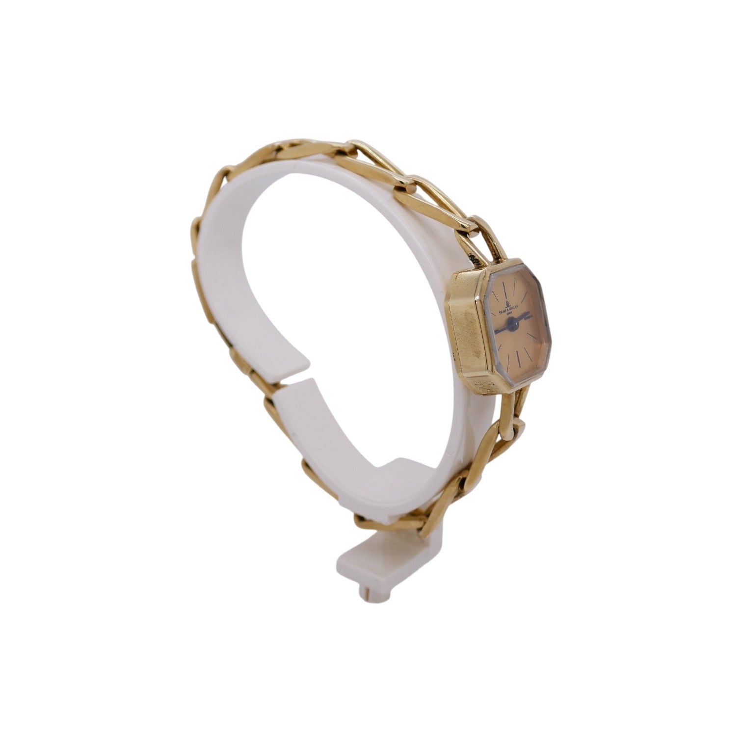 Vintage Baume & Mercier Genève 14K Gold Ladies Watch Octagonal Case 7.48 in