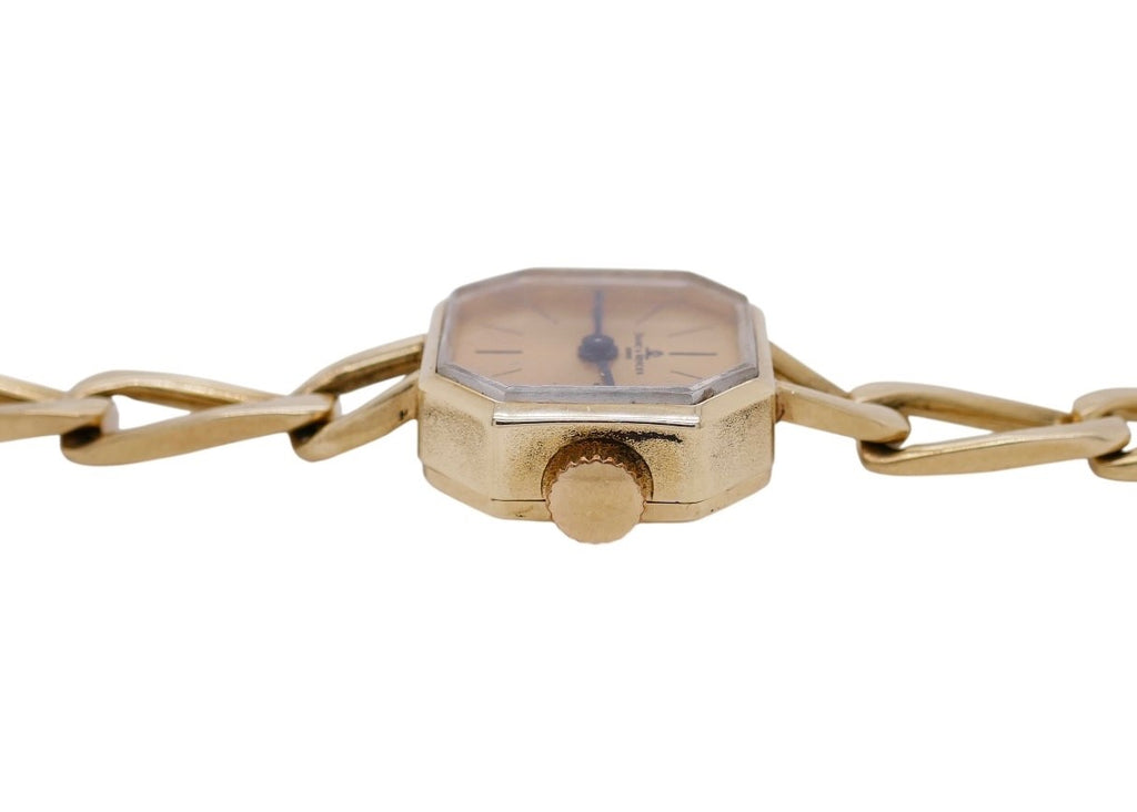 Vintage Baume & Mercier Genève 14K Gold Ladies Watch Octagonal Case 7.48 in