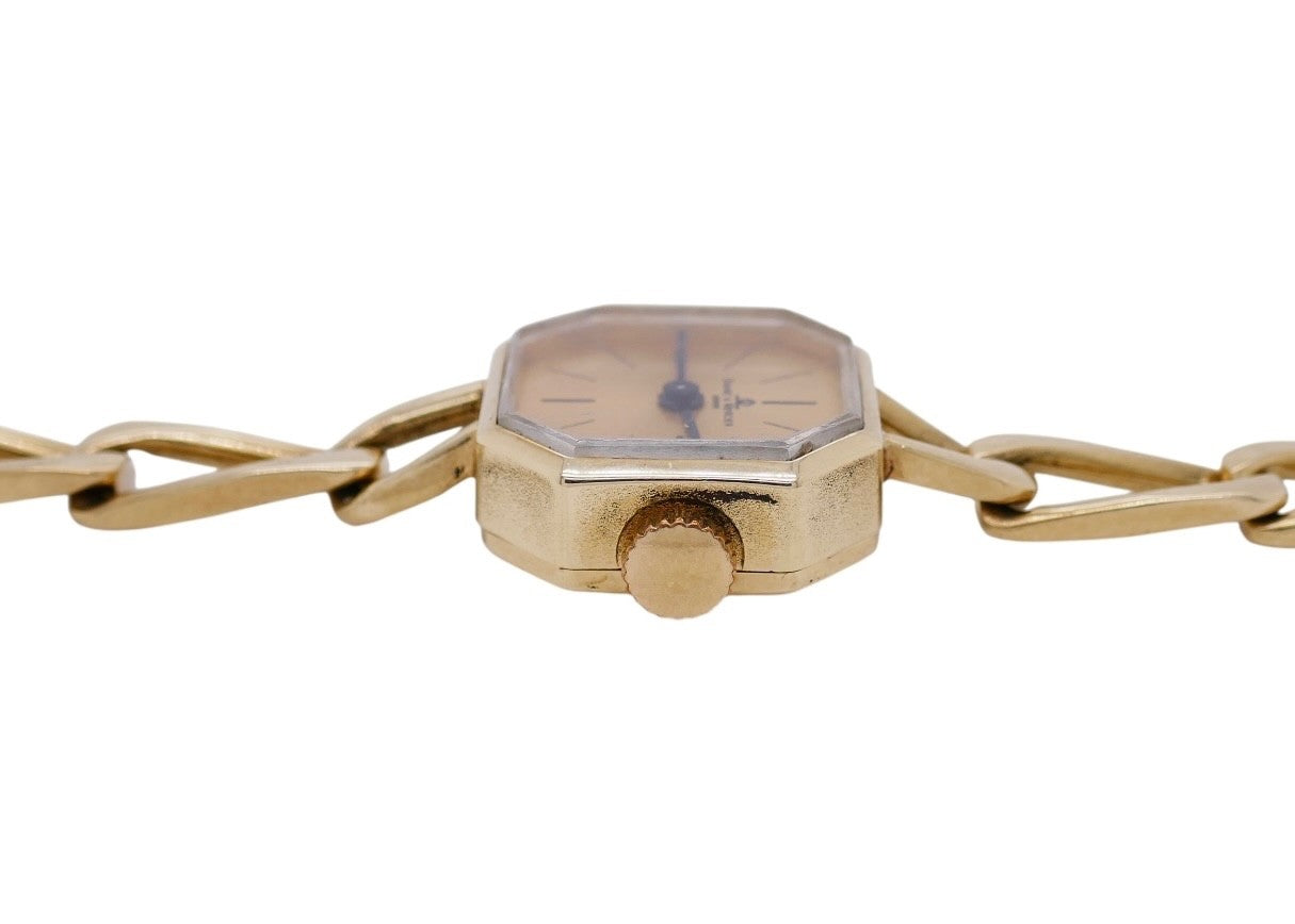 Vintage Baume & Mercier Genève 14K Gold Ladies Watch Octagonal Case 7.48 in
