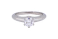 Tiffany & Co. Platinum Diamond Solitaire Ring Size 4.75