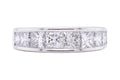 Tiffany & Co. Platinum Channel-Set Princess Cut Diamond Band Size 5