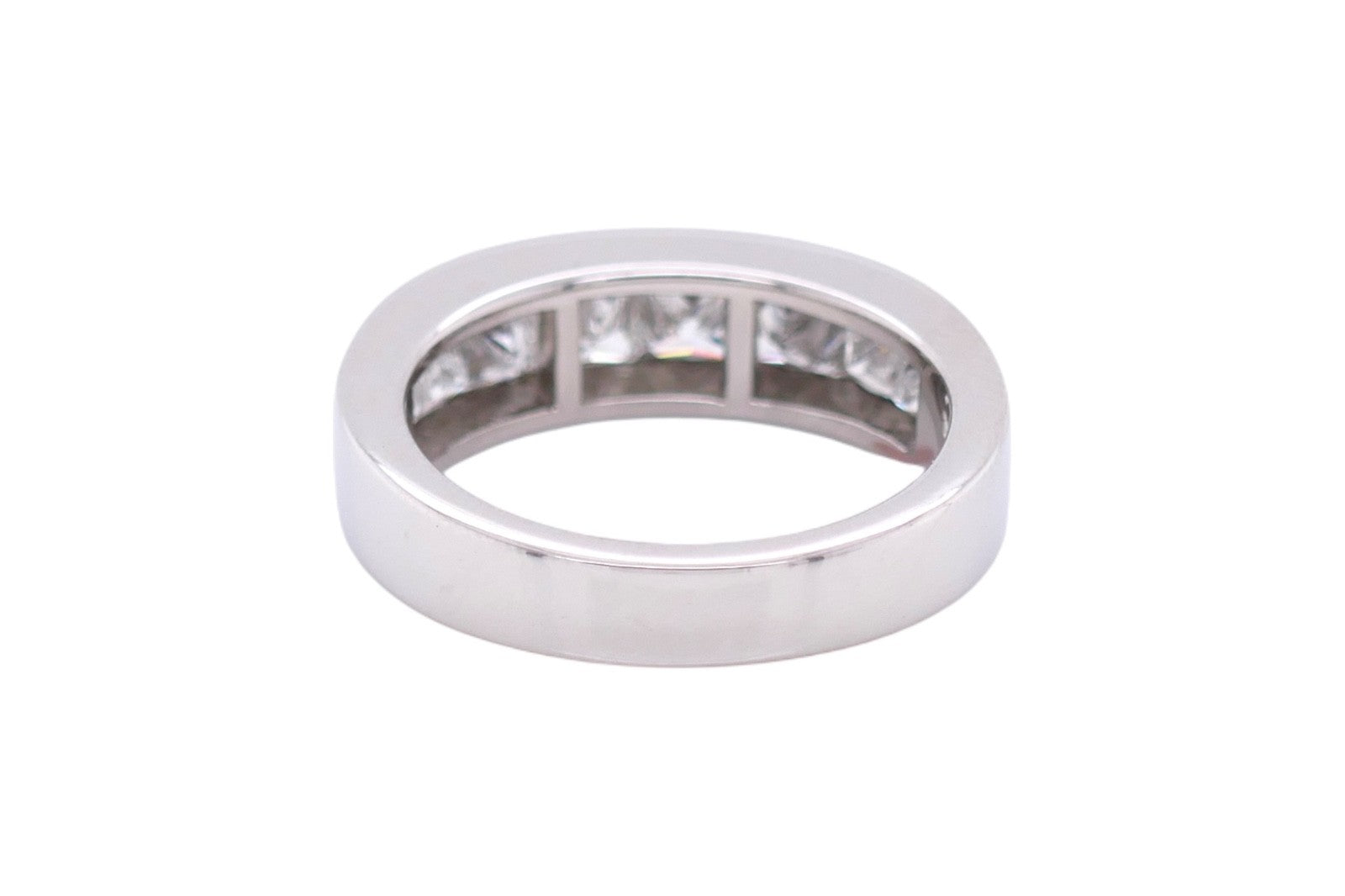 Tiffany & Co. Platinum Channel-Set Princess Cut Diamond Band Size 5