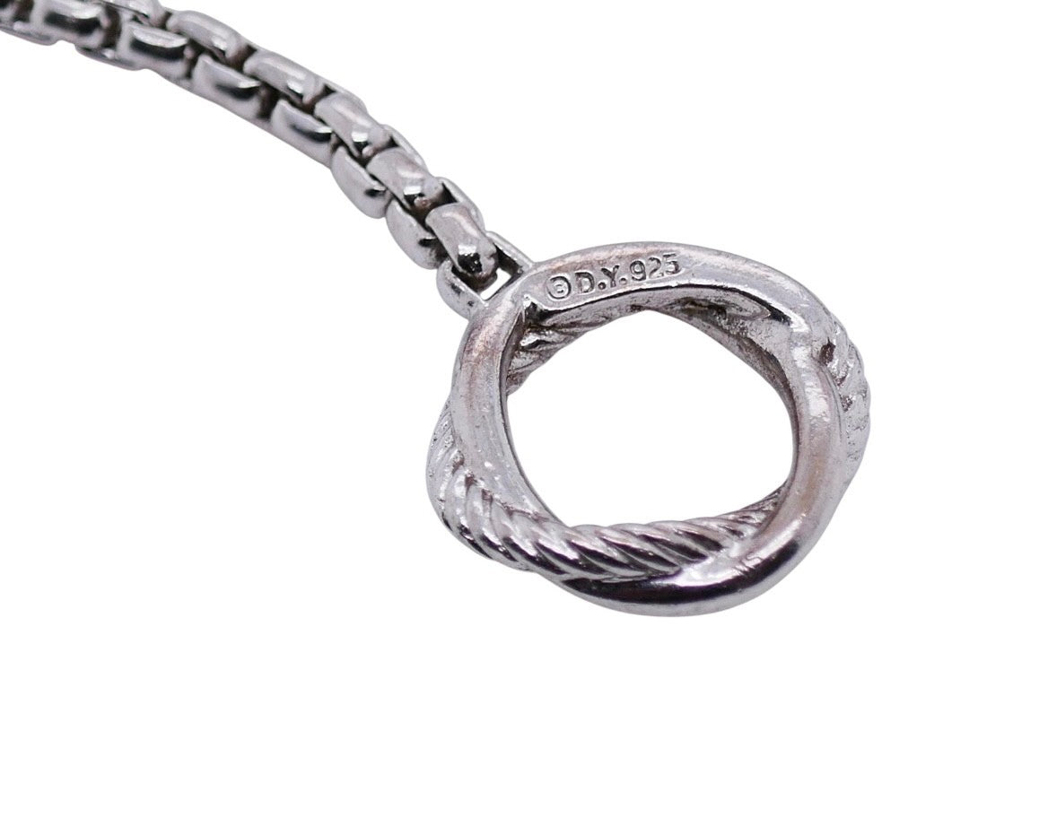David Yurman Diamond Infinity Station Necklace 44" Discontinued Item