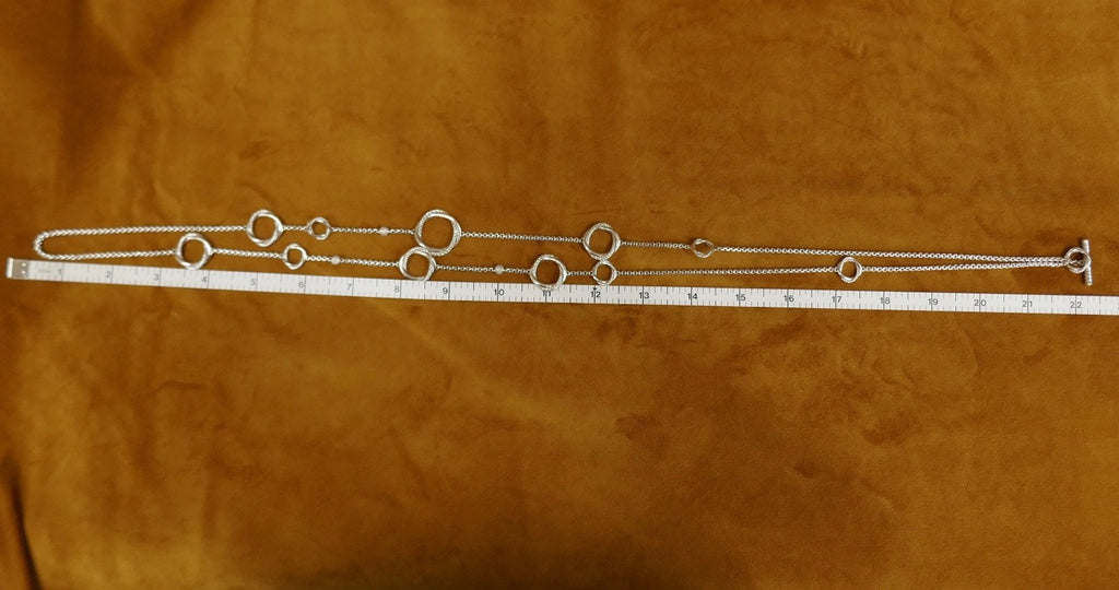David Yurman Diamond Infinity Station Necklace 44" Discontinued Item