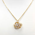Vintage 14K Gold 0.70 ctw VS Diamond Cluster Pendant Necklace