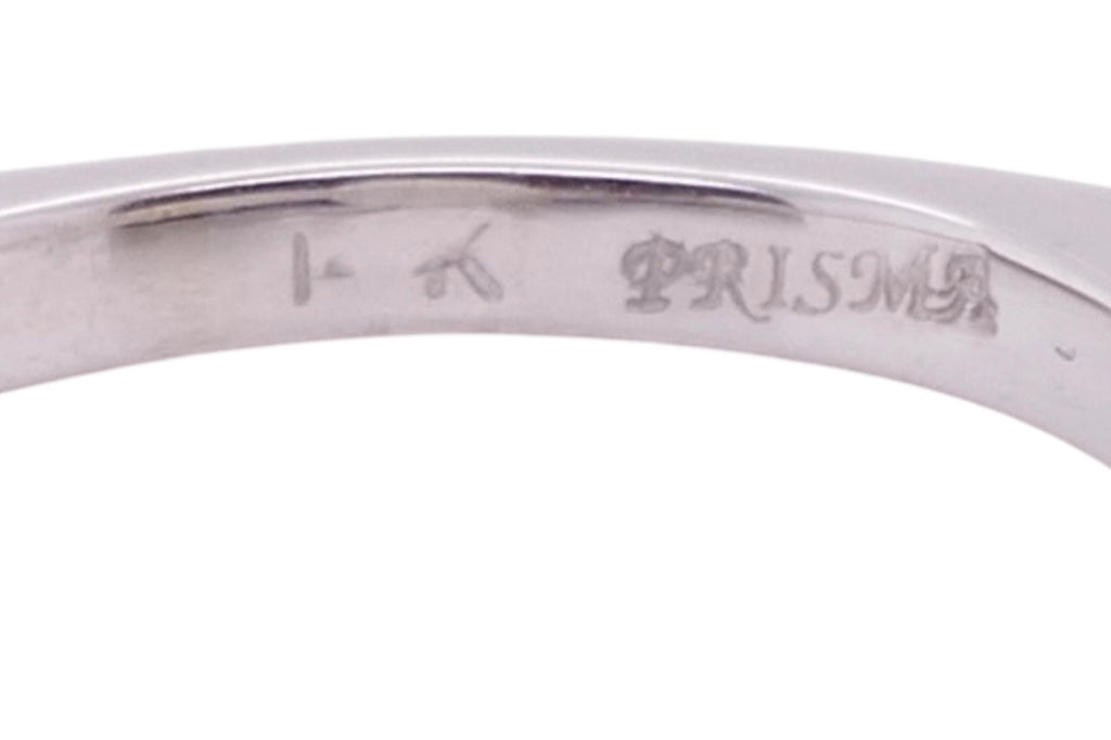Stunning 14K White Gold Diamond Ring Size 6.5