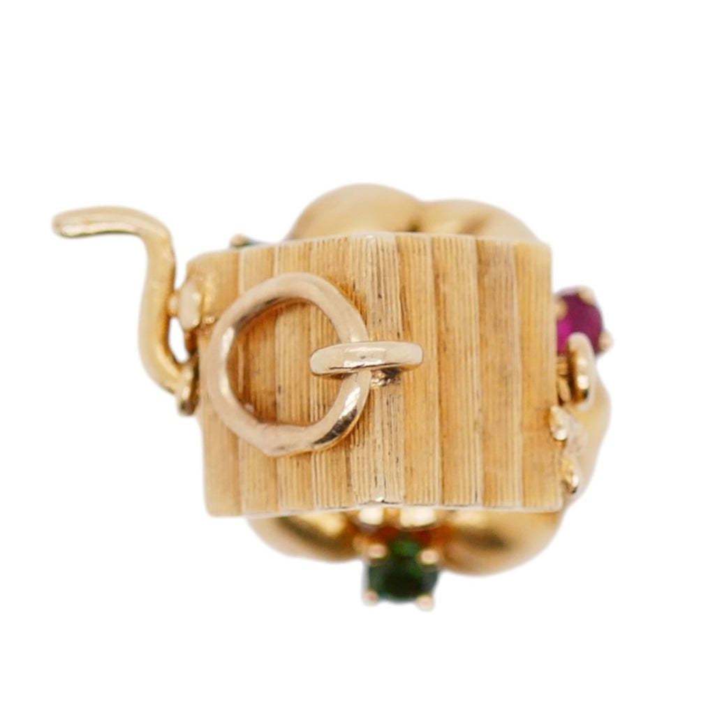 Vintage 14K Gold Articulated Wishing Well Pendant