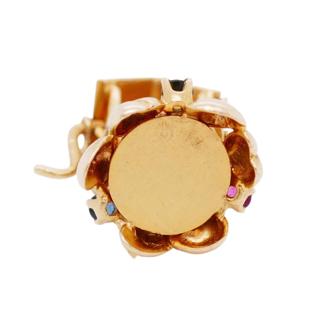 Vintage 14K Gold Articulated Wishing Well Pendant