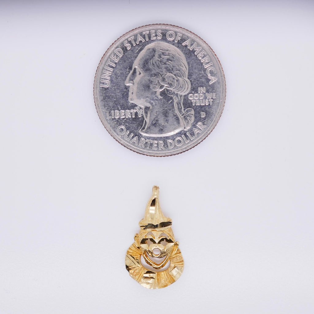 Vintage 14K Gold Clown Face Charm