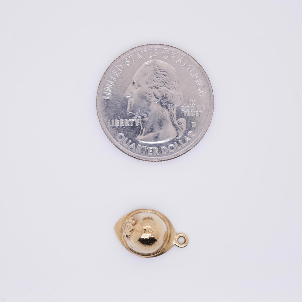 Vintage 9K Gold British Police Officer Helmet Charm