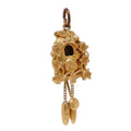 Vintage 18K Gold Cuckoo Clock Charm With Moving Weights