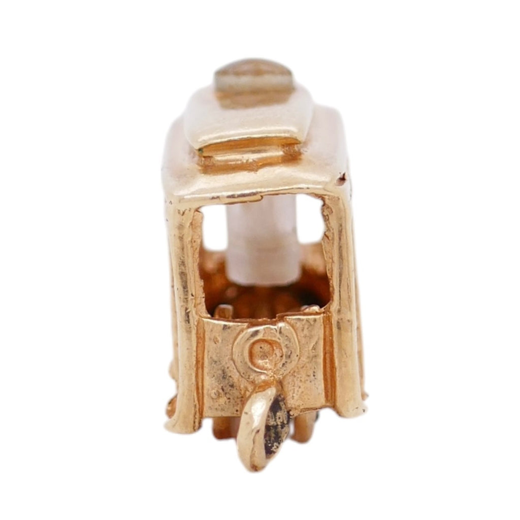 Vintage 14K Gold Articulated Cable Car Charm
