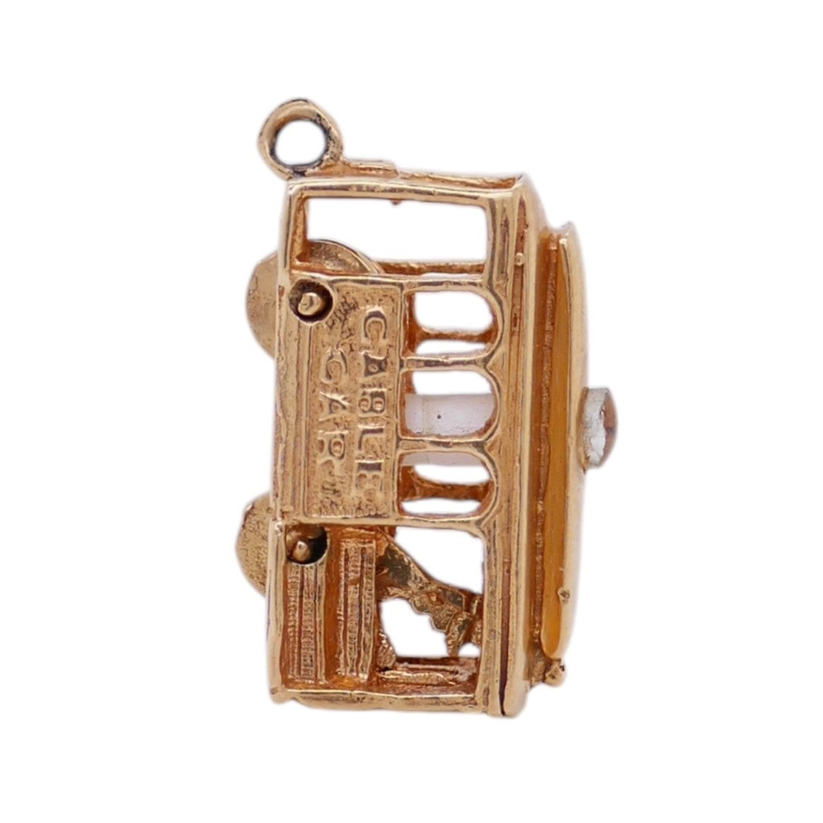 Vintage 14K Gold Articulated Cable Car Charm