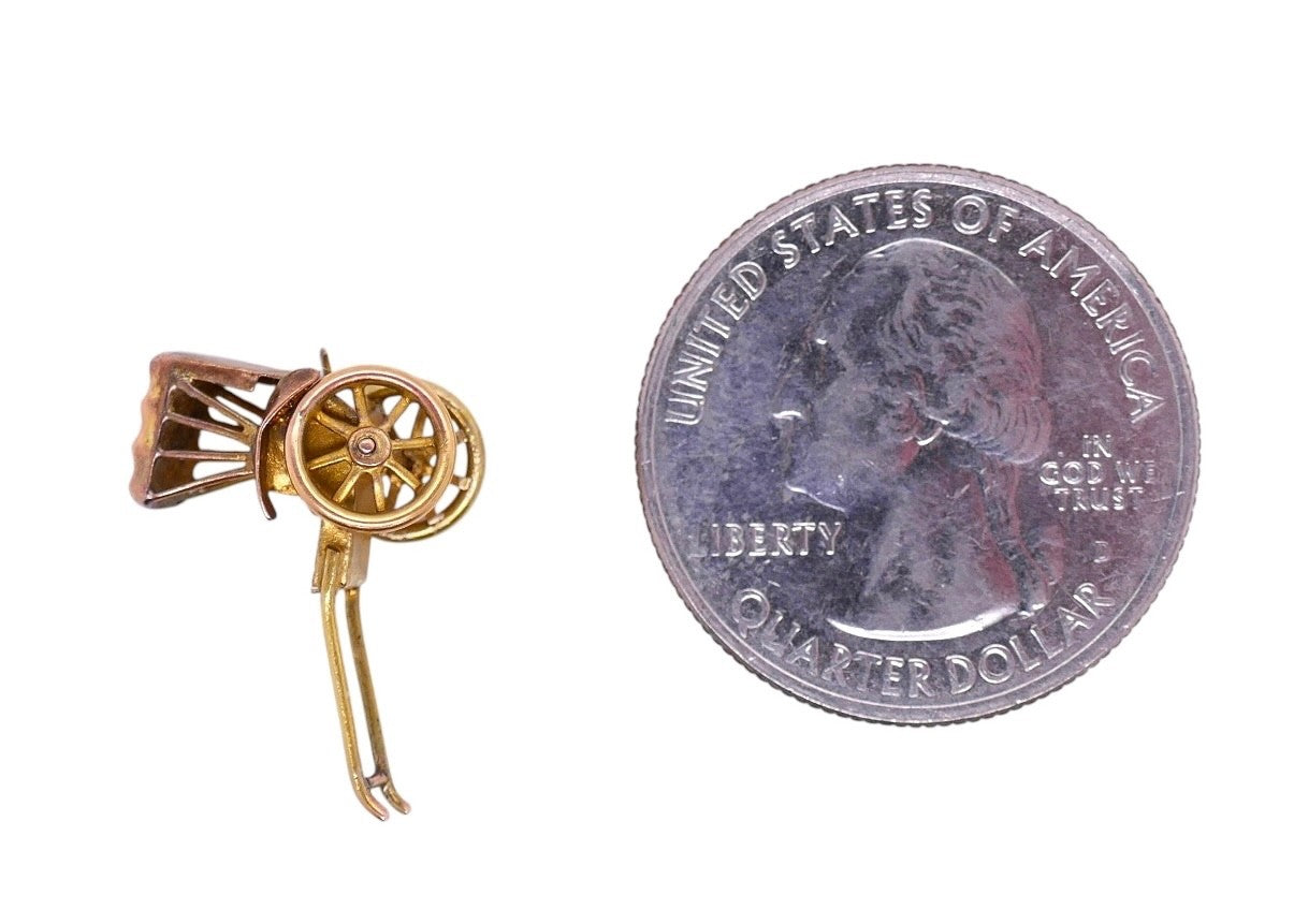 Vintage 14k Gold Buggy Charm
