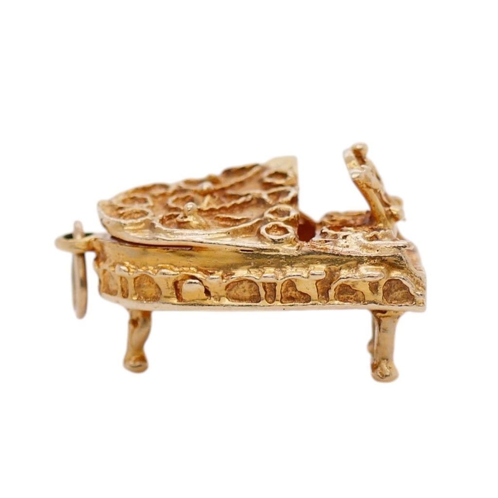 Vintage 14K Yellow Gold Grand Piano Charm