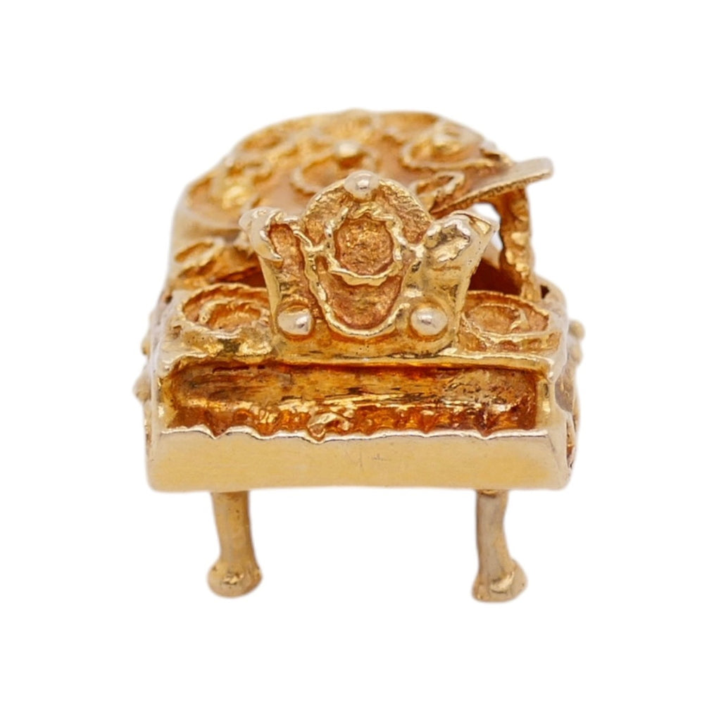 Vintage 14K Yellow Gold Grand Piano Charm