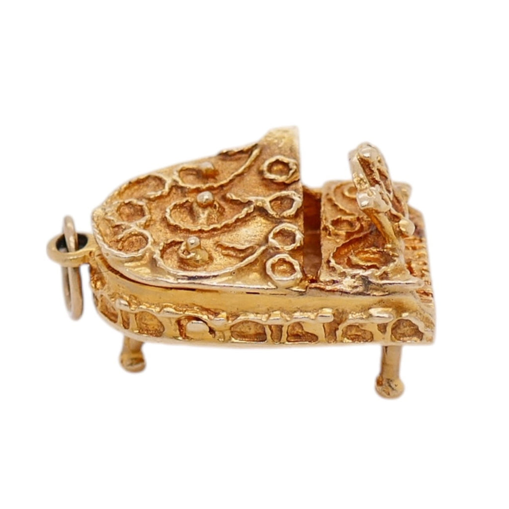 Vintage 14K Yellow Gold Grand Piano Charm