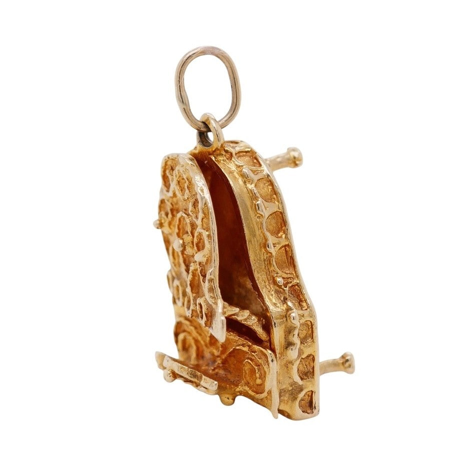 Vintage 14K Yellow Gold Grand Piano Charm