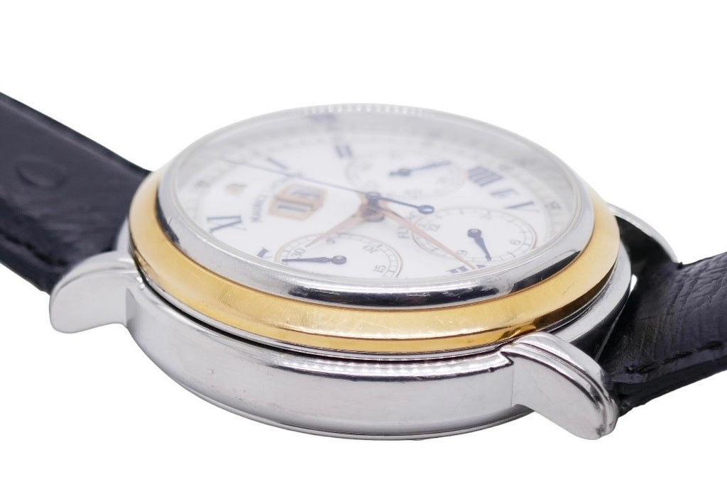 Maurice Lacroix Flyback Chronograph 15827 Watch 18K Gold Bezel Display Caseback