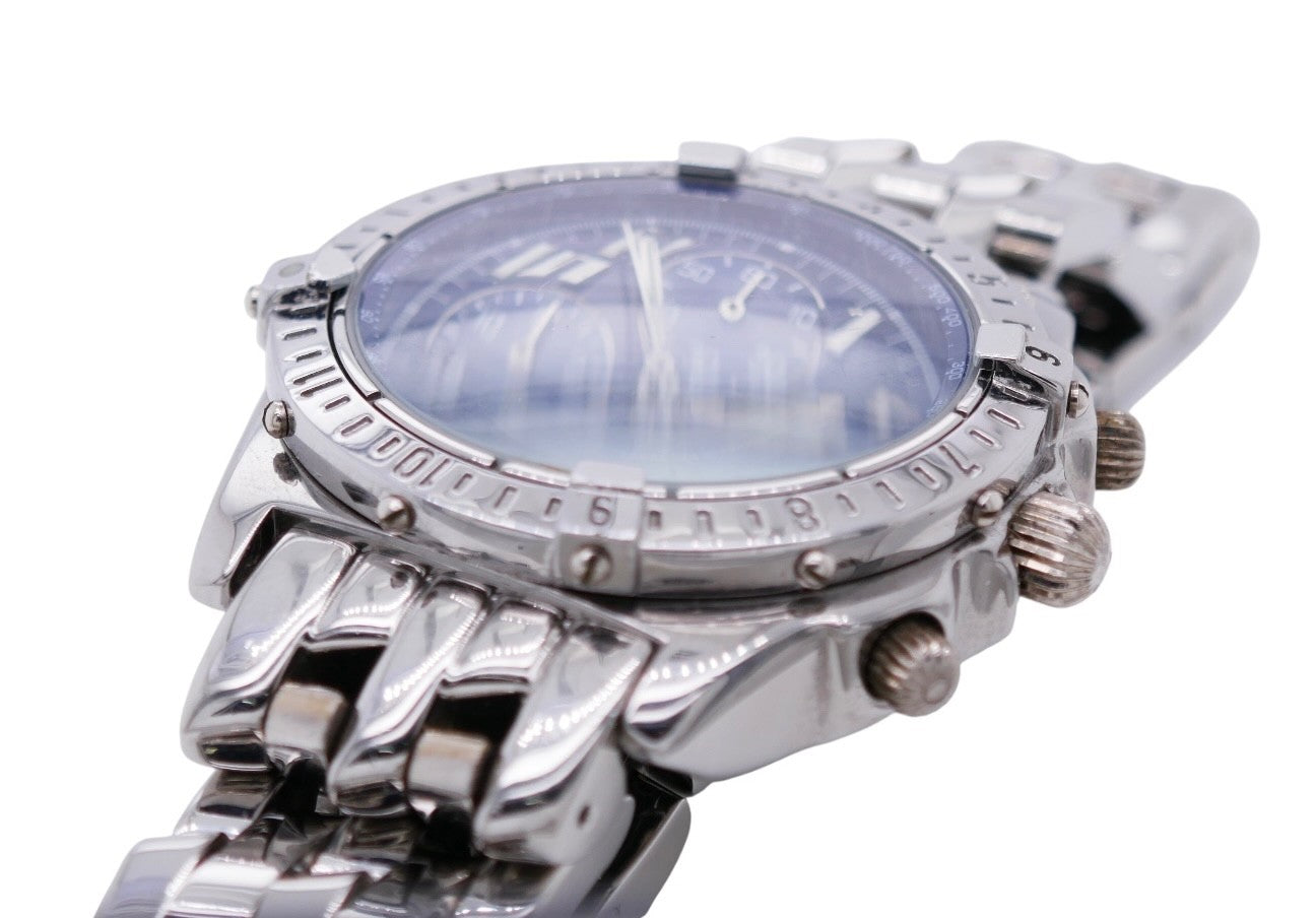 Breitling 1884 Chronograph Stainless Steel Men's Watch Blue Dial