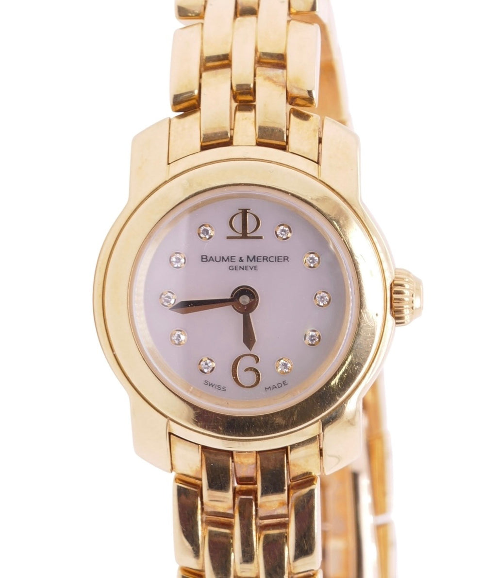 Baume & Mercier Geneve 1830 18K Solid Yellow Gold Women's Watch & Original Boxes