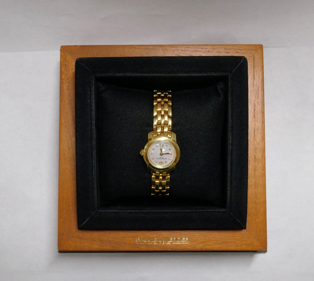 Baume & Mercier Geneve 1830 18K Solid Yellow Gold Women's Watch & Original Boxes