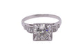 Vintage Platinum Diamond Ring with 1.54 ct Old European Cut Diamond
