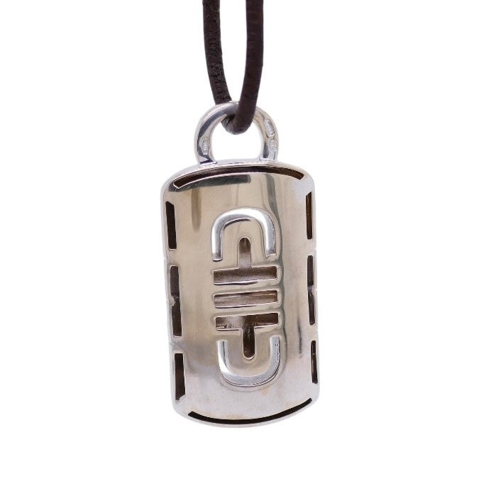 18K White Gold Bvlagri Parentesi Cord Pendant Necklace