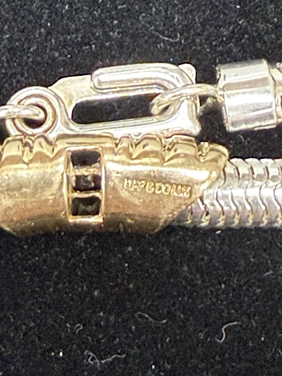 Sterling Silver & 14k Yellow Gold Snake Chain Necklace With Sapphires 16"