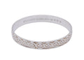 Tiffany & Co. Makers Floral Wave Sterling Silver Bangle 7.5 In with Pouch & Box