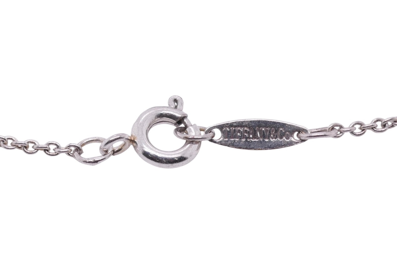 Tiffany & Co. Sterling Silver Round New York Fifth Ave Notes Pendant Necklace