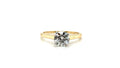 Vintage 18k Gold & Platinum Diamond Solitaire Ring
