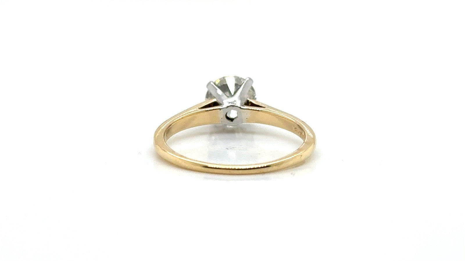 Vintage 18k Gold & Platinum Diamond Solitaire Ring